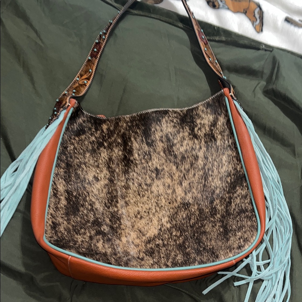 Ariat Brown and Tan Women's Bag with Fringe